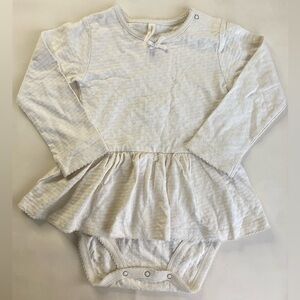 Quincy Mae Organic Pointelle Skirted Bodysuit